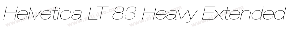 Helvetica LT 83 Heavy Extended Oblique字体转换